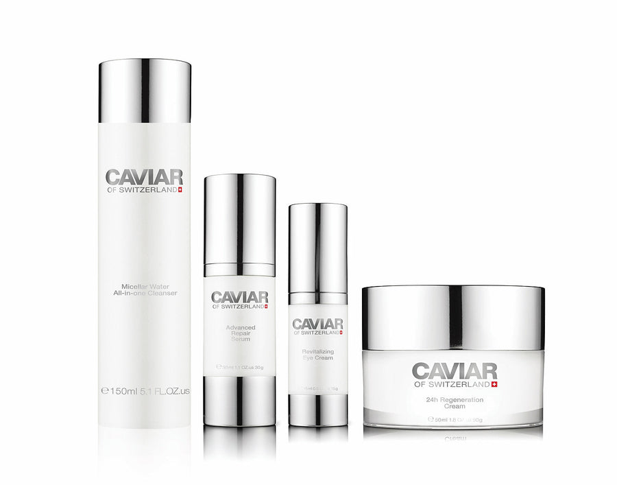 The Complete Set of four Caviar of Switzerland products