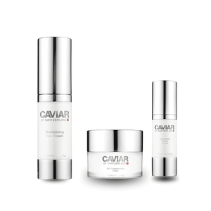 The Swiss Caviar Trinity set of three Caviar of Switzerland products